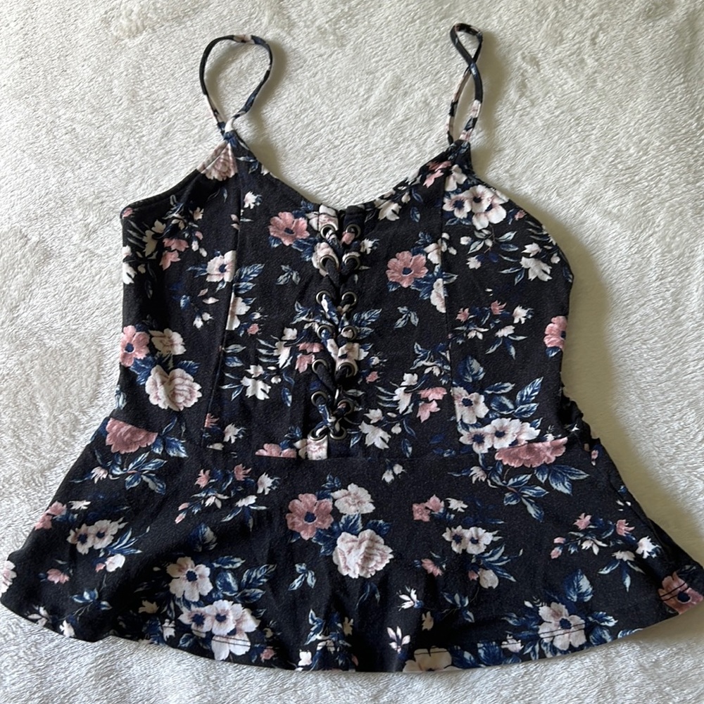 American eagle floral pattern tank crop top